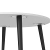 Round Dining Table in White and Black Matt