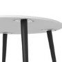 GRADE A1 - Round Dining Table in White and Black Matt