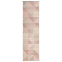 Urban Triangle Blush Runner Pink - 60 x 220 cm - Flair