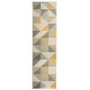 Urban Triangle Ochre & Grey Runner Rug - 60 x 220 cm - Flair