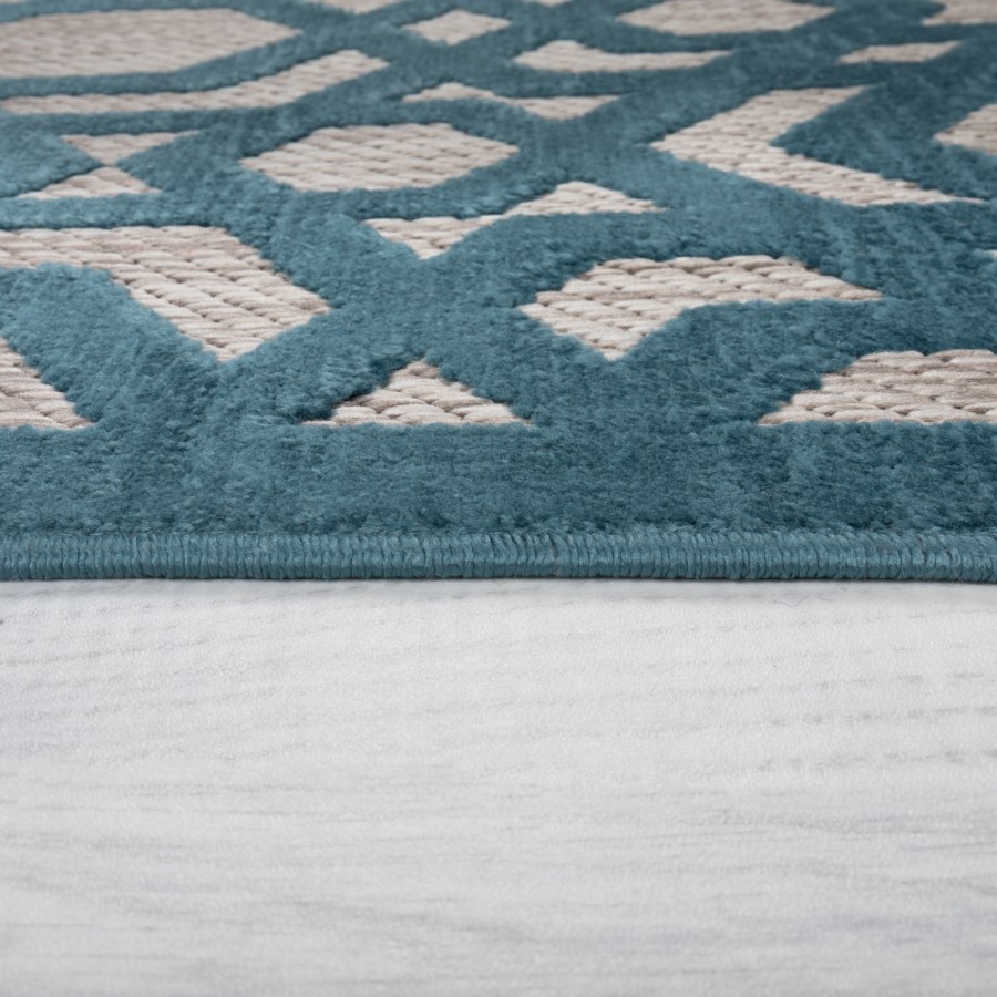 Piatto Oro Blue Indoor/Outdoor Rug - 120 x 170 cm - Flair