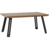 Oak Effect Coffee Table with Industrial Metal Legs - Quebec