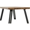 Oak Effect Coffee Table with Industrial Metal Legs - Quebec