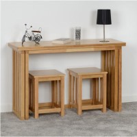 Oak Space Saving Dining Set - Seats 2 - Richmond Oak Space Saving Dining Set - Seats 2 - Richmond