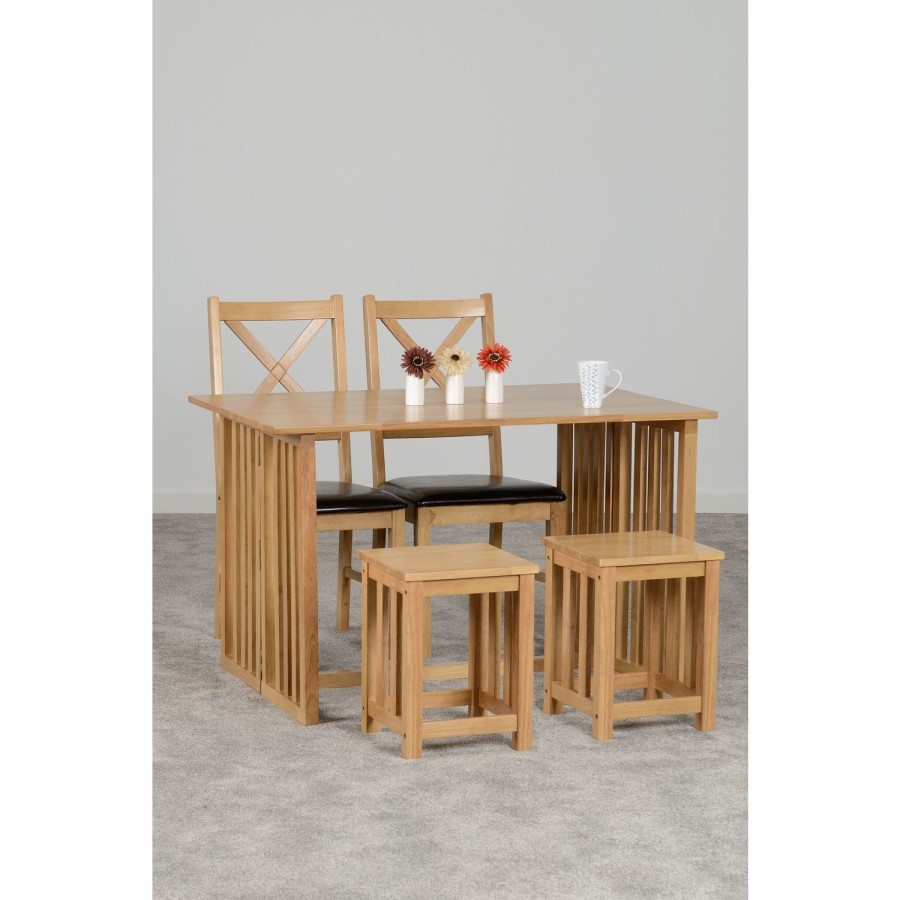 GRADE A1 - Richmond Foldaway Dining Set Oak Effect