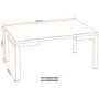 Valencia Coffee Table Mirrored/Black Trim