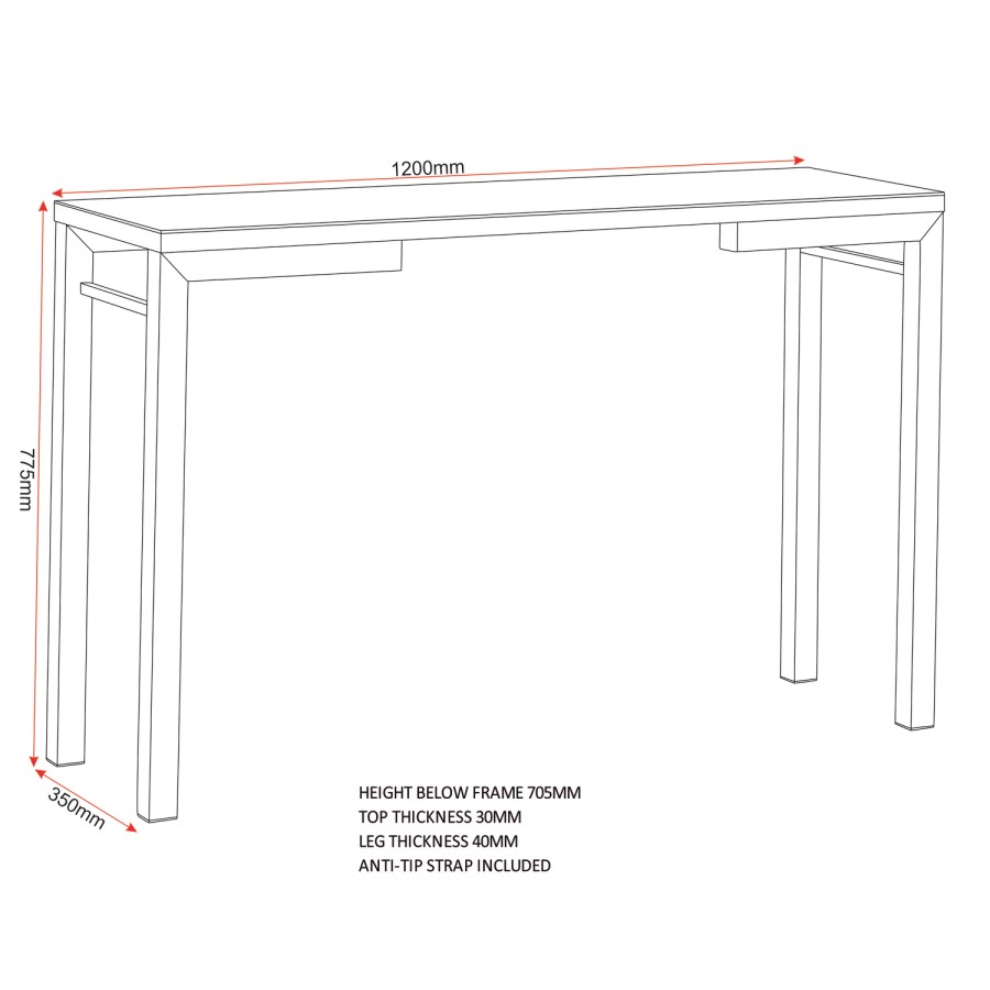 Valencia Mirrored Console Table
