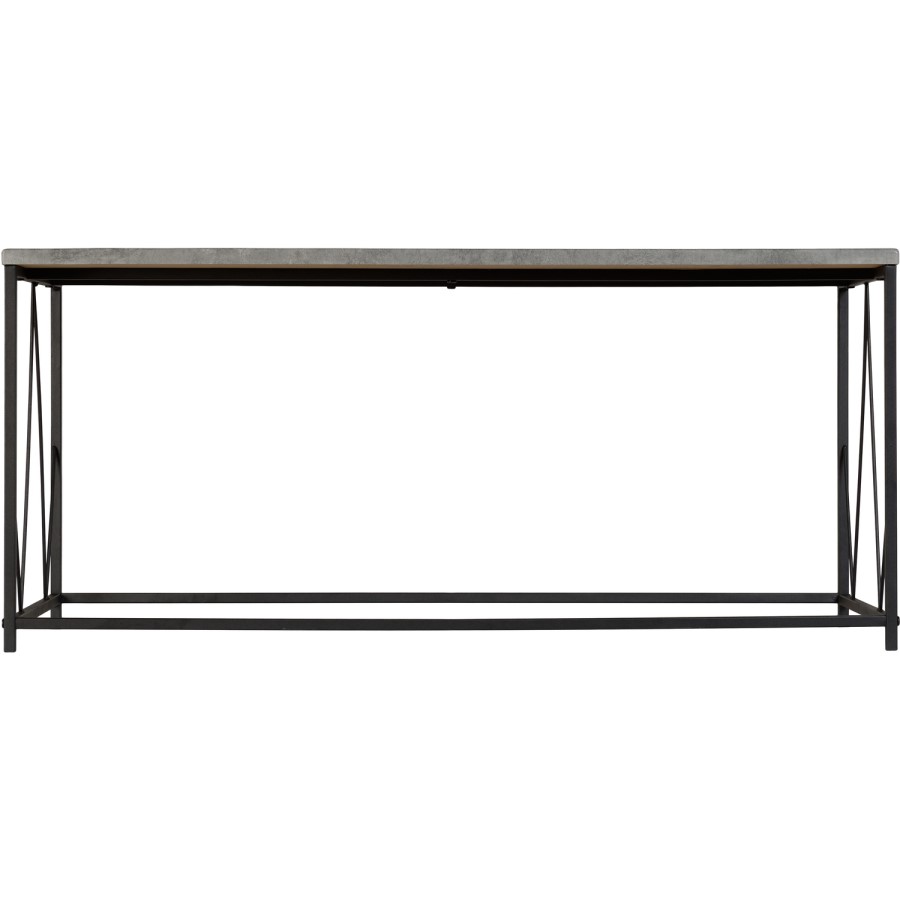 Athens Rectangular Coffee Table Concrete Effect/Black