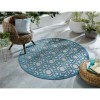 Piatto Oro Blue Indoor/Outdoor Round Rug 160 x 160 cm - Flair