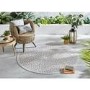 Piatto Argento Silver Indoor/Outdoor Round Rug 160 x 160 cm - Flair