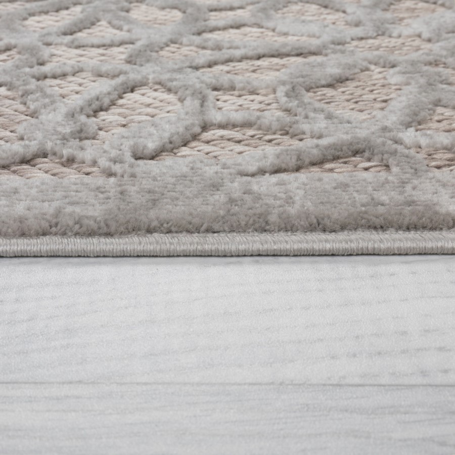 Piatto Argento Silver Indoor/Outdoor Round Rug 160 x 160 cm - Flair