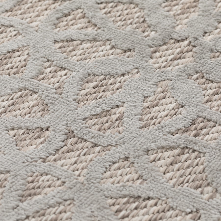 Piatto Argento Silver Indoor/Outdoor Round Rug 160 x 160 cm - Flair