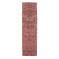 Velvet Shaggy Pink Runner Rug - 60 x 230cm - Flair