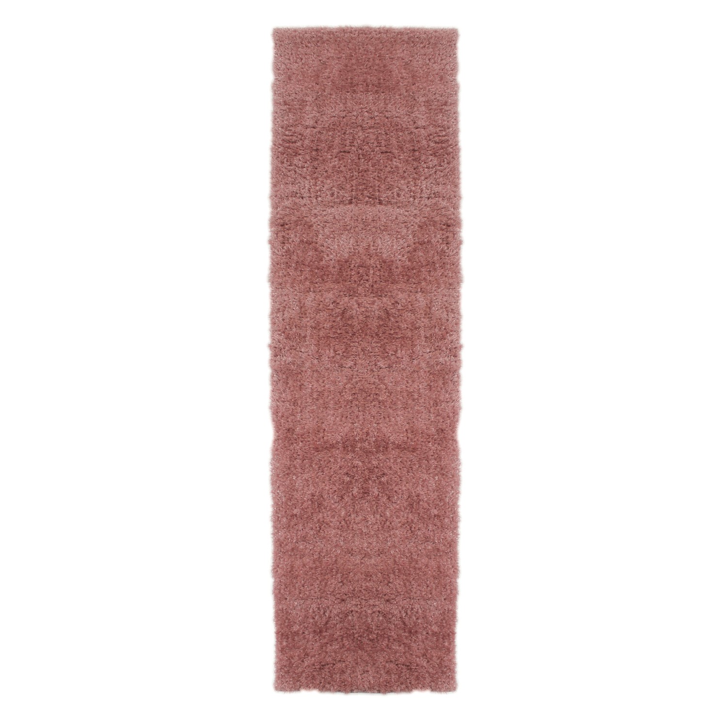 Pink Velvet Rug Velvet Shaggy Pink Runner Rug - 60 x 230cm - Flair - Furniture123
