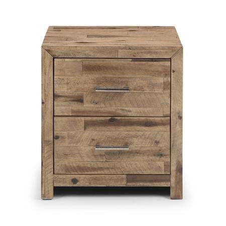 Oak 2 Drawer Bedside Table - Hoxton - Julian Bowen