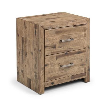 Oak 2 Drawer Bedside Table - Hoxton - Julian Bowen