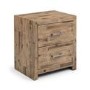 Oak 2 Drawer Bedside Table - Hoxton - Julian Bowen