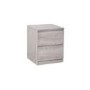 Julian Bowen Grey Oak 2 Drawer Bedside Table - Jupiter