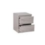 Julian Bowen Grey Oak 2 Drawer Bedside Table - Jupiter