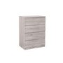 Julian Bowen Grey Oak 4 Drawer Chest of Drawers - Jupiter