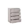 Julian Bowen Grey Oak 4 Drawer Chest of Drawers - Jupiter