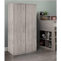 Julian Bowen Grey Oak 2 Door Wardrobe - Jupiter