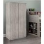 Julian Bowen Grey Oak 2 Door Wardrobe - Jupiter