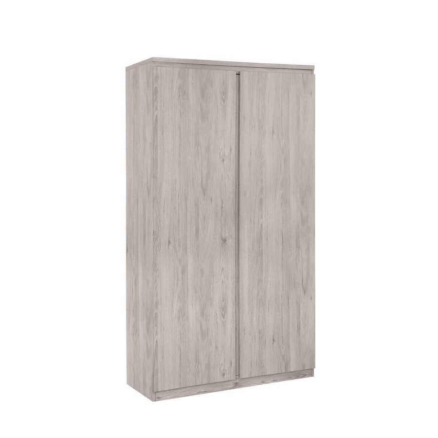 Julian Bowen Grey Oak 2 Door Wardrobe - Jupiter