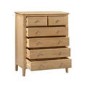 GRADE A2 - Julian Bowen Solid Oak 4+2 Drawer Chest of Drawers - Cotswold