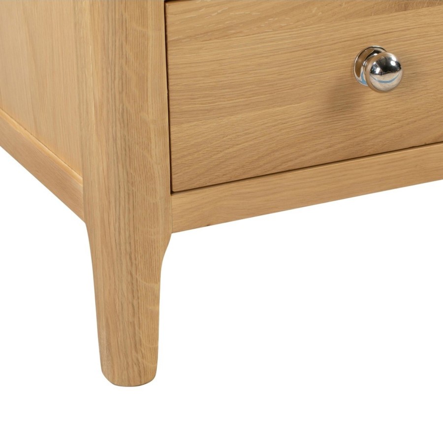 GRADE A2 - Julian Bowen Solid Oak 4+2 Drawer Chest of Drawers - Cotswold