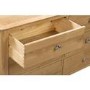 Wide Solid Oak Chest of 6 Drawers with Legs - Cotswold - Julian Bowen