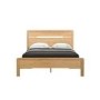 Julian Bowen Solid Oak Double Bed Frame with Curved Headboard