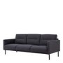 Dark Grey Fabric 3 Seater Sofa - Kyle