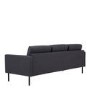 Dark Grey Fabric 3 Seater Sofa - Kyle
