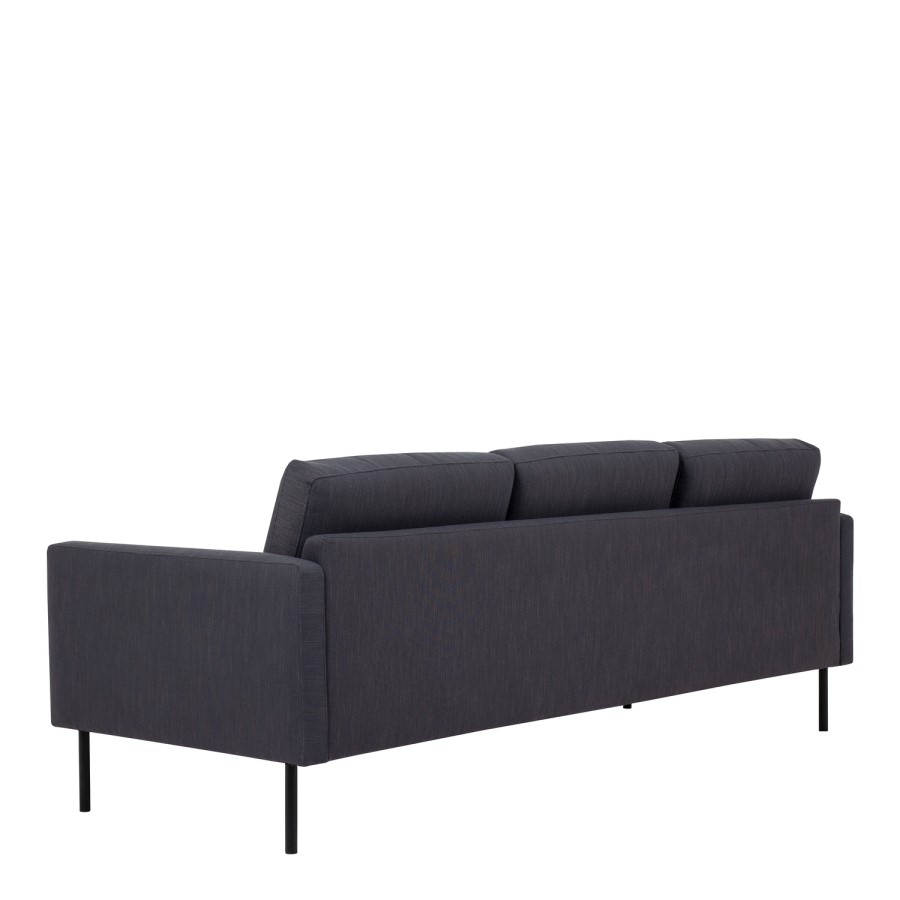 Dark Grey Fabric 3 Seater Sofa - Kyle