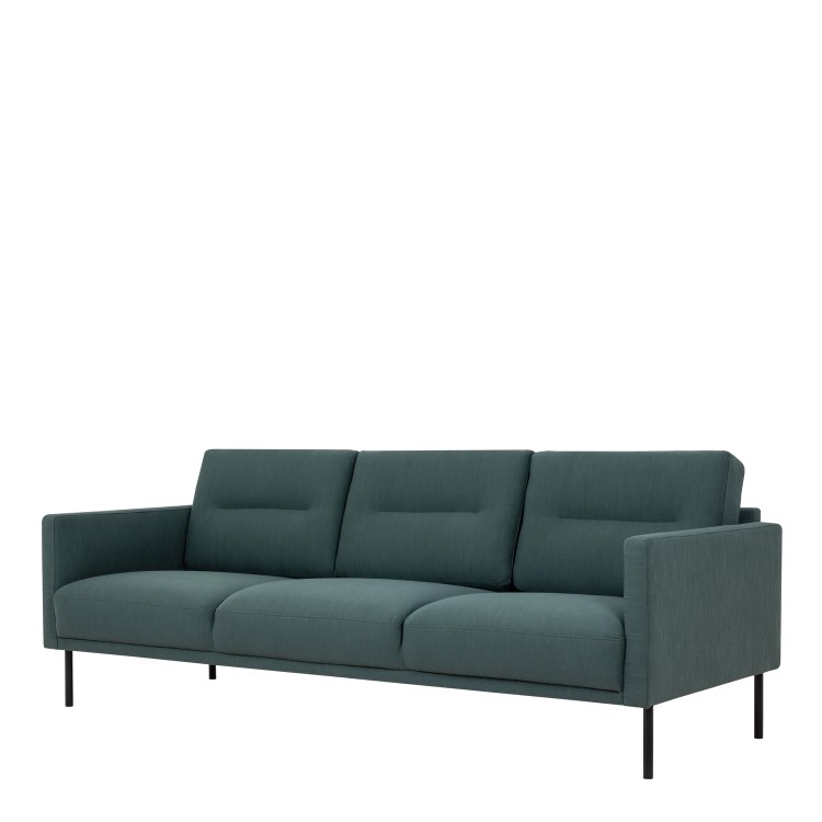 Dark Green Woven Fabric 3 Seater Sofa - Kyle