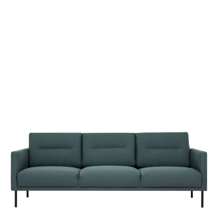 Dark Green Woven Fabric 3 Seater Sofa - Kyle