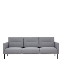 Light Grey Fabric 3 Seater Sofa - Kyle