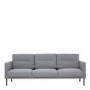 Light Grey Fabric 3 Seater Sofa - Kyle
