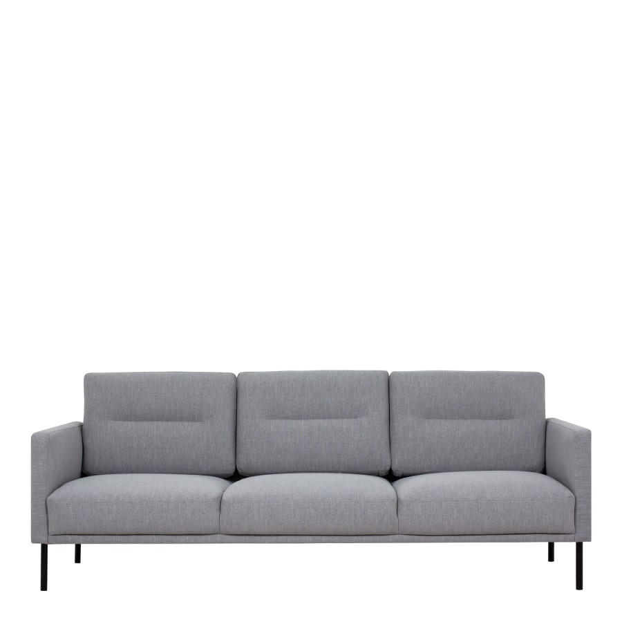 Light Grey Fabric 3 Seater Sofa - Kyle