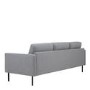 Light Grey Fabric 3 Seater Sofa - Kyle