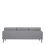 Light Grey Fabric 3 Seater Sofa - Kyle