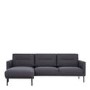 Dark Grey Fabric Corner Sofa Left Hand - Kyle