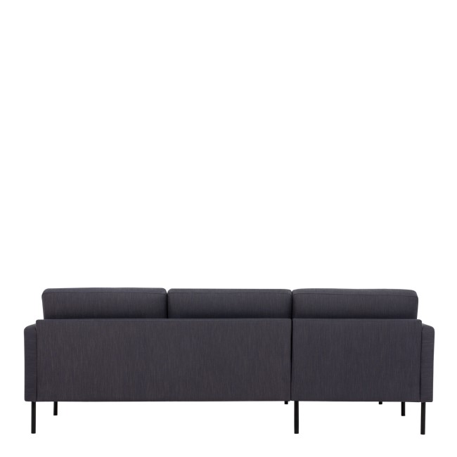 Dark Grey Fabric Corner Sofa Left Hand - Kyle