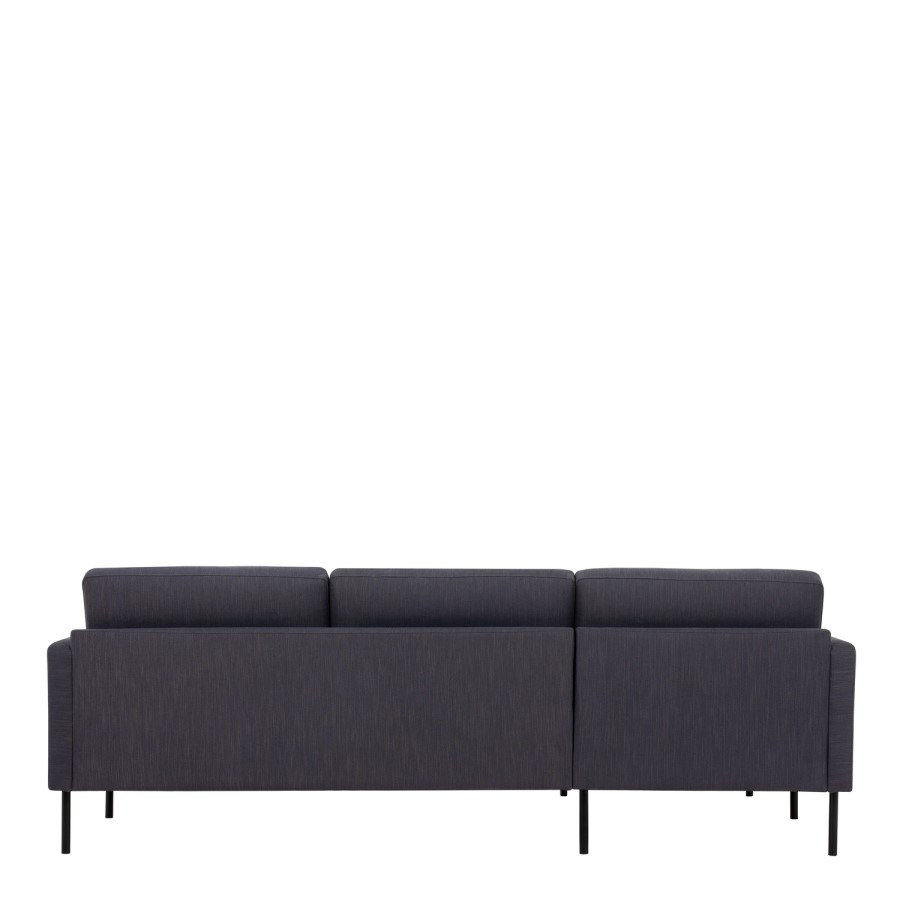 Dark Grey Fabric Corner Sofa Left Hand - Kyle