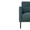 3 Seater Left Hand Facing L Shaped Sofa in Dark Green Woven Fabric - Kyle