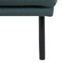 3 Seater Left Hand Facing L Shaped Sofa in Dark Green Woven Fabric - Kyle