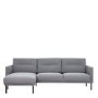 Light Grey Fabric corner Sofa Left Hand - Kyle