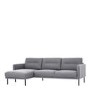 Light Grey Fabric corner Sofa Left Hand - Kyle