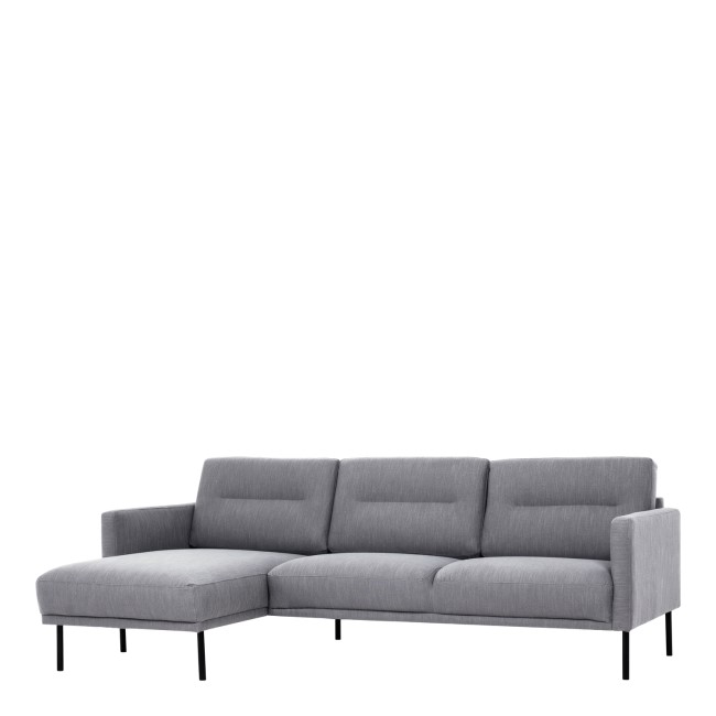 Light Grey Fabric corner Sofa Left Hand - Kyle